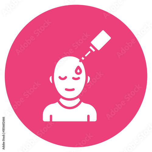 Baldness Treatment icon vector image. Can be used for Dermatology.