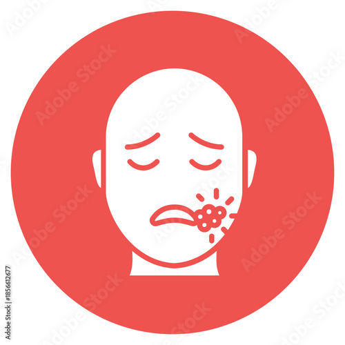 Cold Sore icon vector image. Can be used for Dermatology.