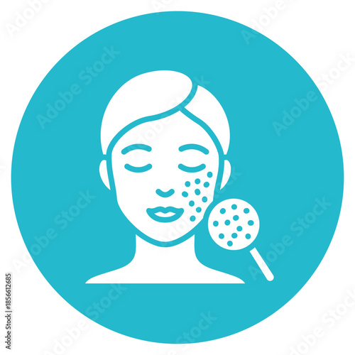 Exfoliation icon vector image. Can be used for Dermatology.