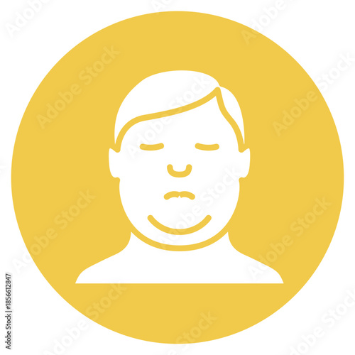 Double Chin icon vector image. Can be used for Dermatology.