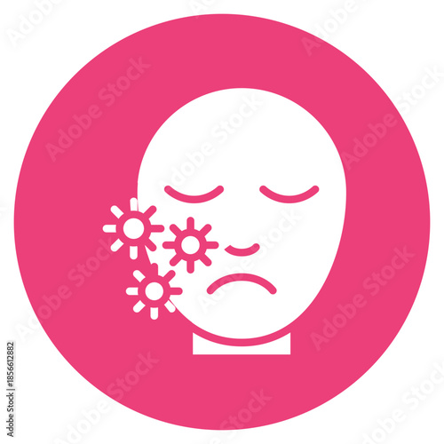 Redness icon vector image. Can be used for Dermatology.