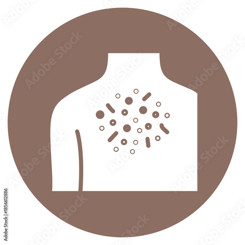 Rash icon vector image. Can be used for Dermatology.