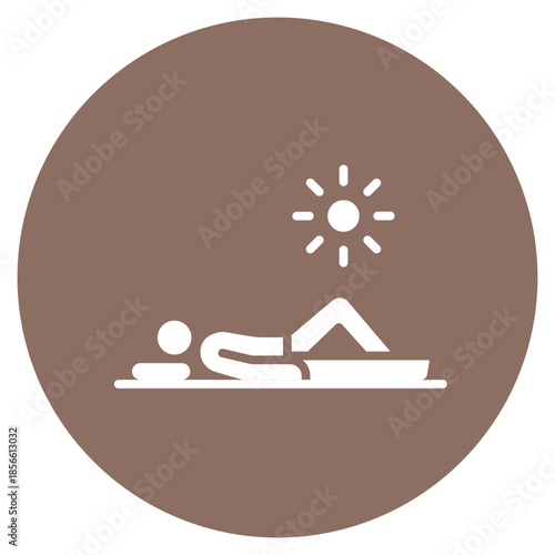 Tanning icon vector image. Can be used for Dermatology.