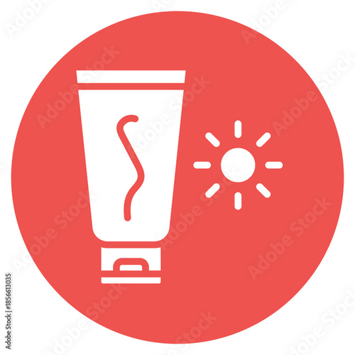 Sunscreen icon vector image. Can be used for Dermatology.