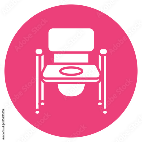Commode Chair icon vector image. Can be used for Nursing Home.