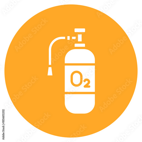 Oxygen Tank icon vector image. Can be used for Nursing Home.