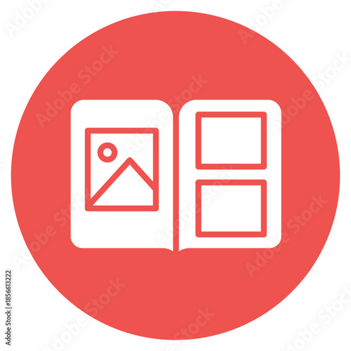 Photo Album icon vector image. Can be used for Nursing Home.