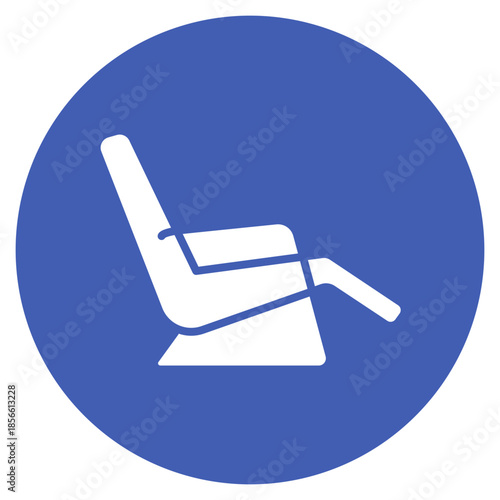 Recliner Chair icon vector image. Can be used for Nursing Home.