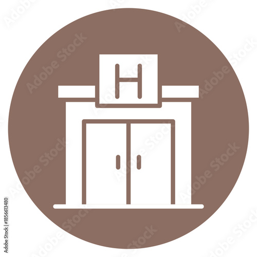 Hospital Entrance icon vector image. Can be used for Tuberculosis.