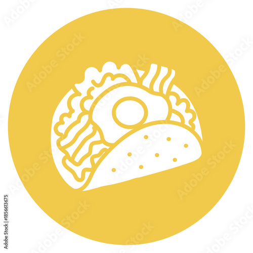Breakfast Taco icon vector image. Can be used for Brunch.