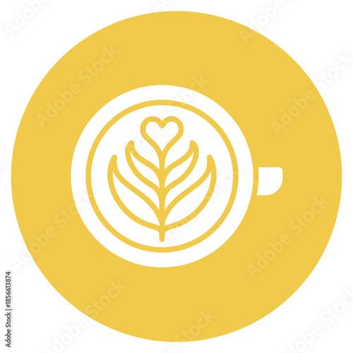 Latte Art icon vector image. Can be used for Brunch.