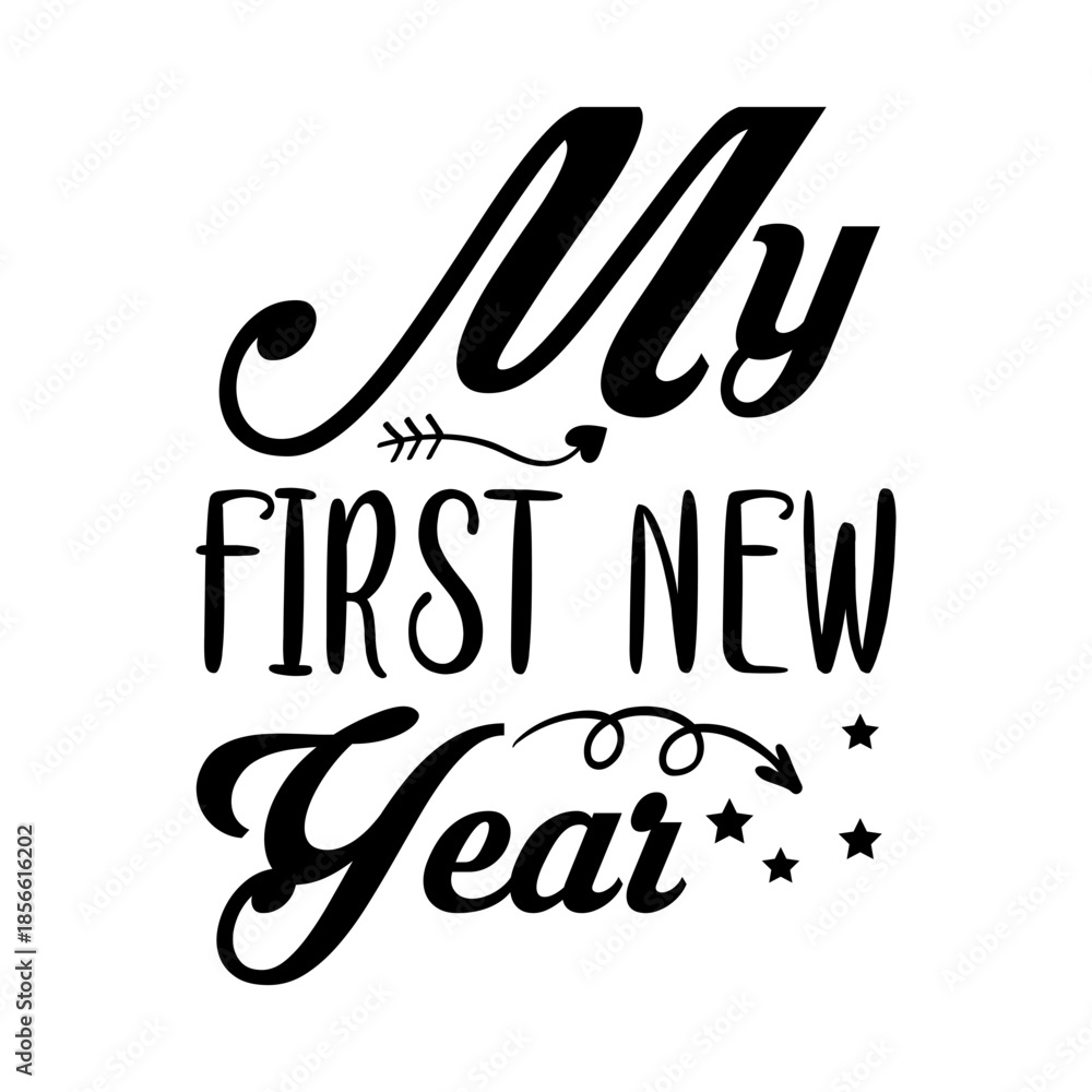 Fototapeta premium Happy New Year 2026 SVG, SVG Design Happy new year 