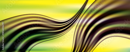 abstract yellow background and digital wave with motion blur