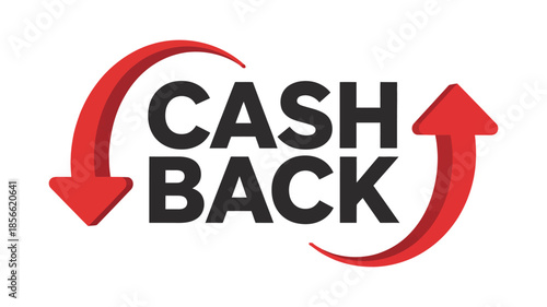 Cash Back Promotion Logo with Circular Arrows

