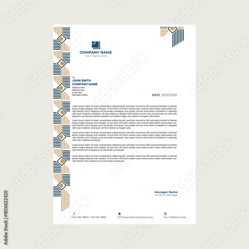 Modern business and corporate letterhead design template 