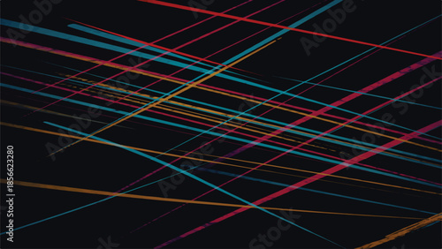 Abstract colorful background with glowing dynamic lines and flowing energy waves, Vector illustration.