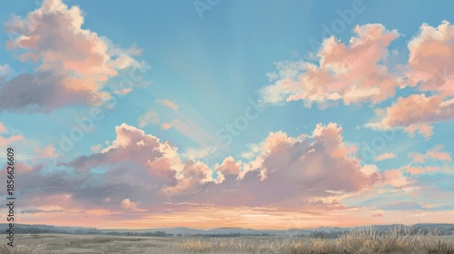 Inspiring cloud art: letters formed by clouds over a calm horizon