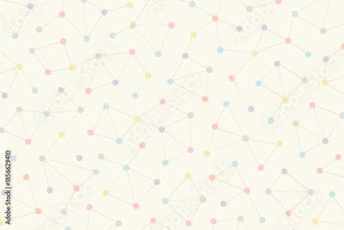 Colorful dot pattern with lines creating shapes across a light background for use in design projects and crafts