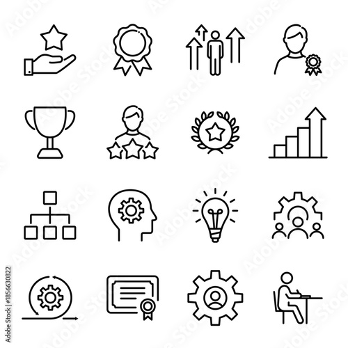 Simple Icon Set for Skills, Career, and Business