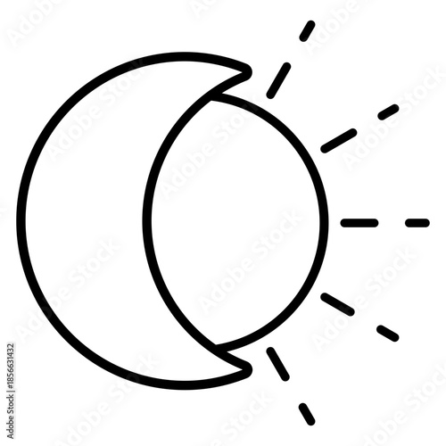 Lunar eclipse vector icon. Weather icon line style. perfect use for logo, presentation, website, and more. modern icon design outline style 