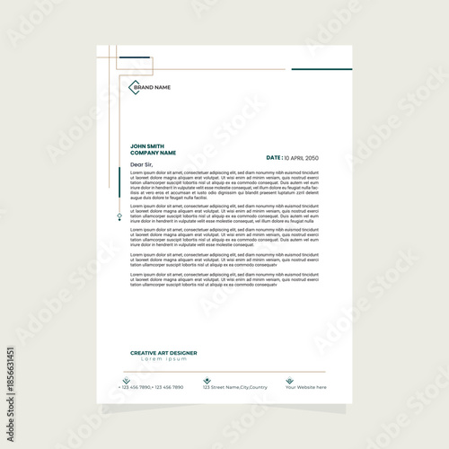 Modern Business and corporate letterhead design template 