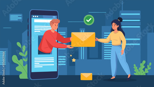 Sending and Receiving Emails Remotely with a Smartphone Application and Digital Communication