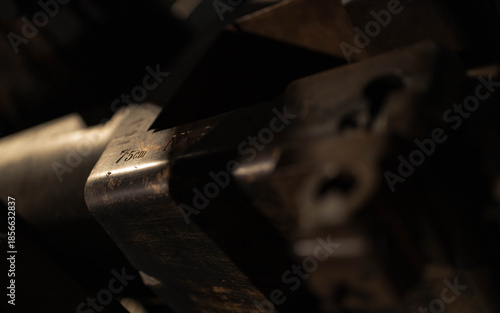Принти на полотні Close-up of an old rusty part of the howitzer from World War I times