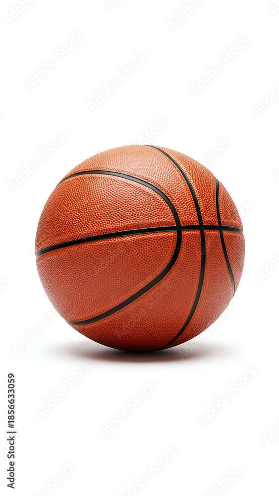 Fototapeta premium Basketball on White Studio Background