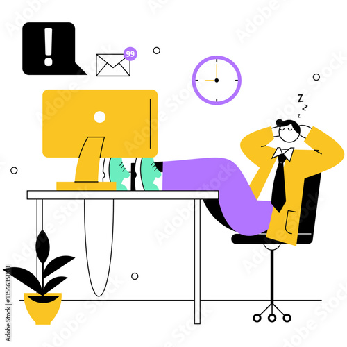 Procrastination Concept Illustration