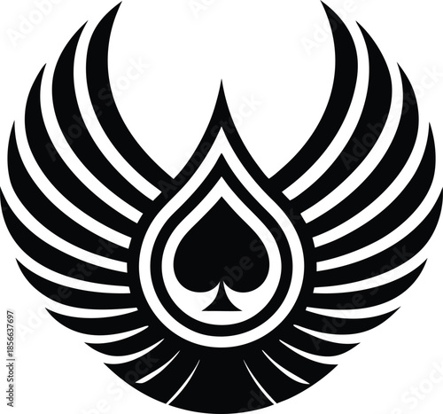 Winged Spade Emblem Logo