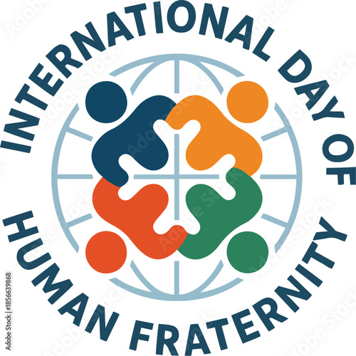 International Day of Human Fraternity Vector – Unity, Peace and Diversity Concept