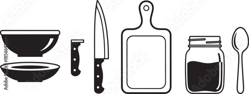 Kitchen Utensils and Tools for Cooking Preparation