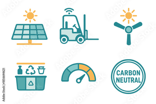 Exploring renewable energy through solar panels, wind turbines, and sustainable practices in a modern facility