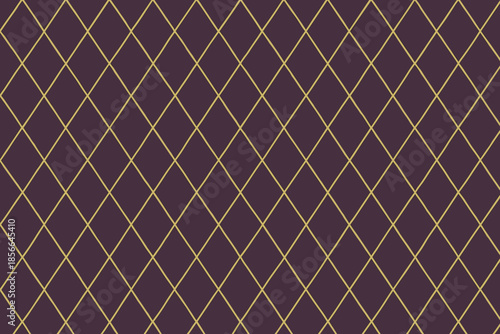 Pattern with diamond shapes on dark purple background with golden lines connecting each diamond shape