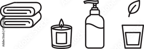 Spa essentials for relaxation and self-care routine