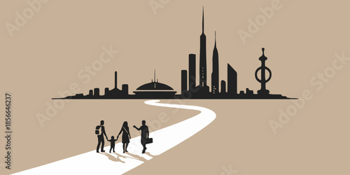 Creative Marketing Business Growth Concept Vector Illustration Versatile Abstract Background. Conceptual art, White, red, yellow, black, and blue colored.  