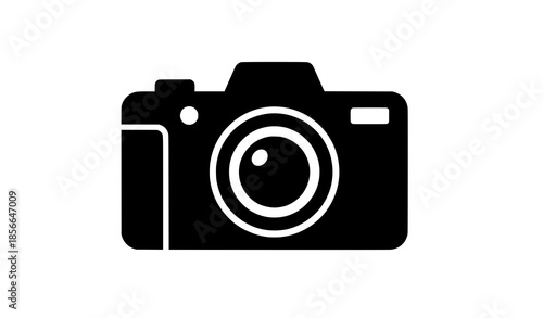 Flat design camera icon vector illustration isolated on white background