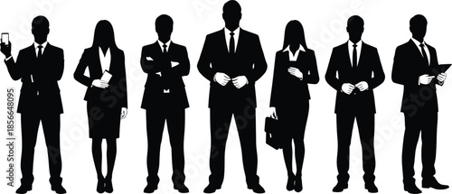 Business Team Silhouette Group Vector
