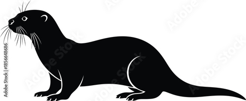 Otter Animal Silhouette Vector
