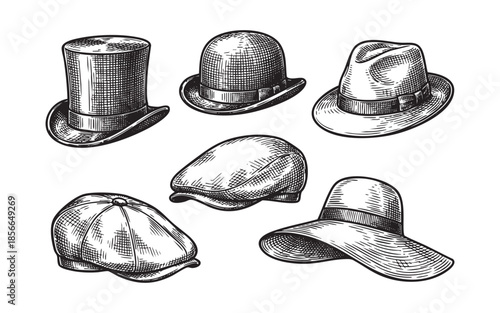 Hat retro Headwear Collection Set.