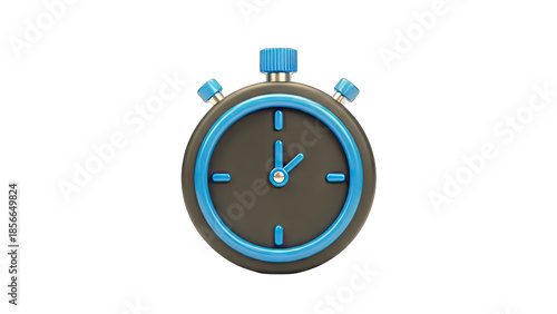 Stopwatch Illustration: Timing Concept on White Background