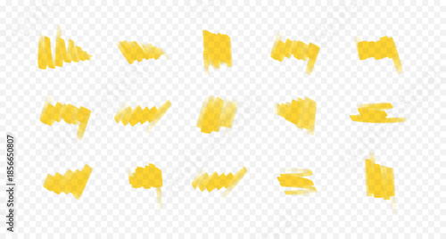 Yellow pen marker strokes.