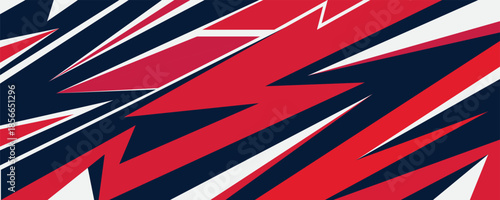 Red color sports background with geometric sharp shapes