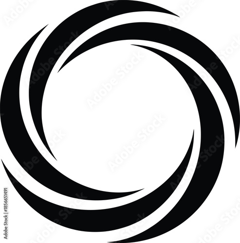 Abstract Circular Swirl Logo Icon Minimal Spiral Rotation Concept Design
