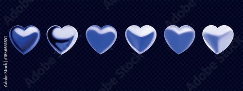 Holographic metal hearts.