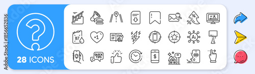 Quick tips, Touchscreen gesture and Engineering documentation line icons. Interest rate, AI generate, Inflation icons. Pack of Star target, Table lamp, Online video icon. Vector