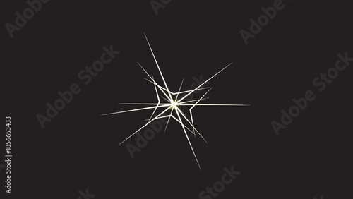 black and white christmas star