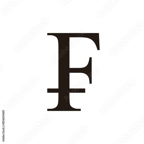 Franc currency symbol transparent background
