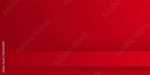 Modern studio background, great design for any purposes. Vector red abstract background. 3d vector illustration.