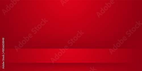 Modern studio background, great design for any purposes. Vector red abstract background. 3d vector illustration.